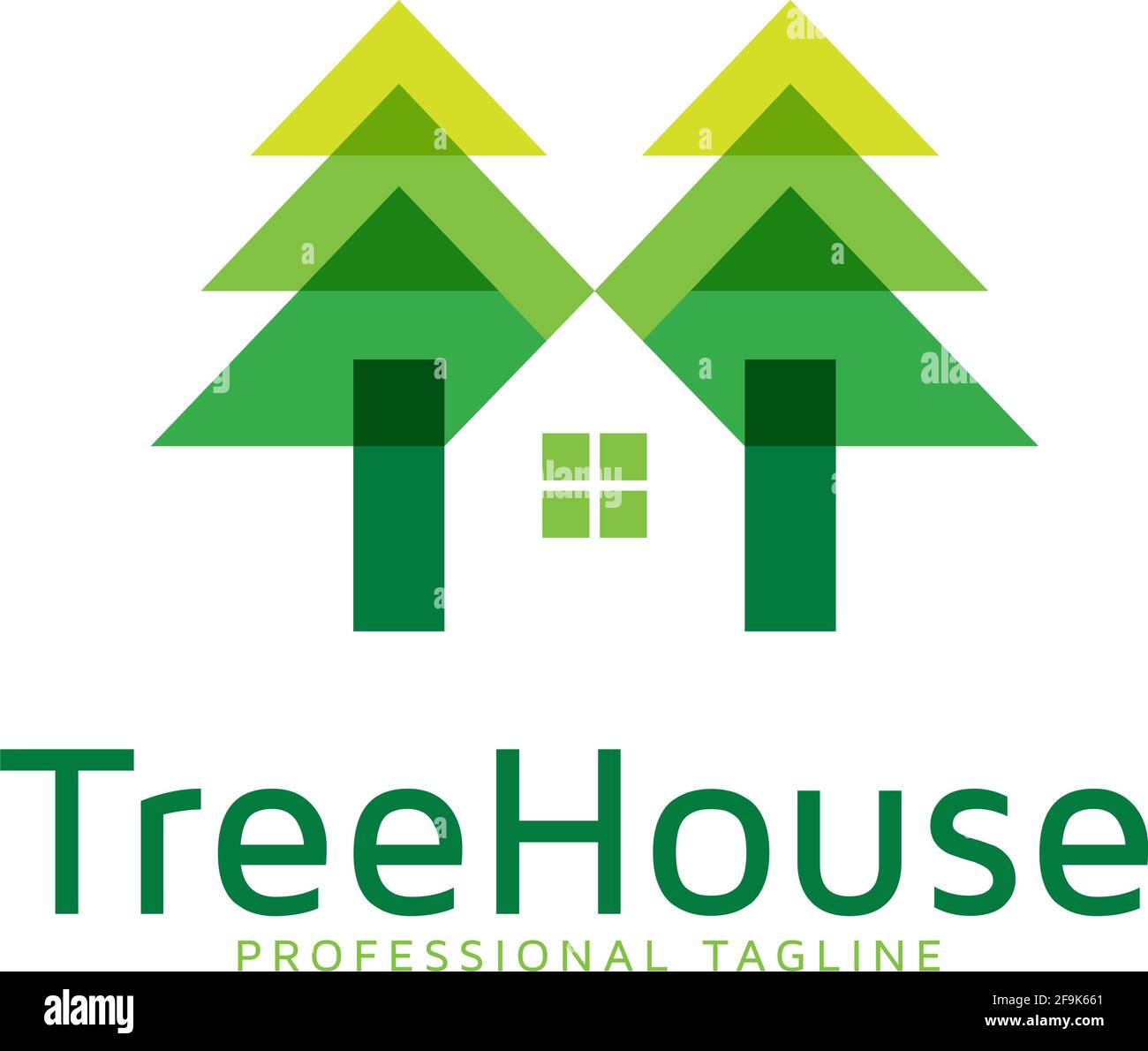 Logo Deisgn Vector Tree House Stock Vector