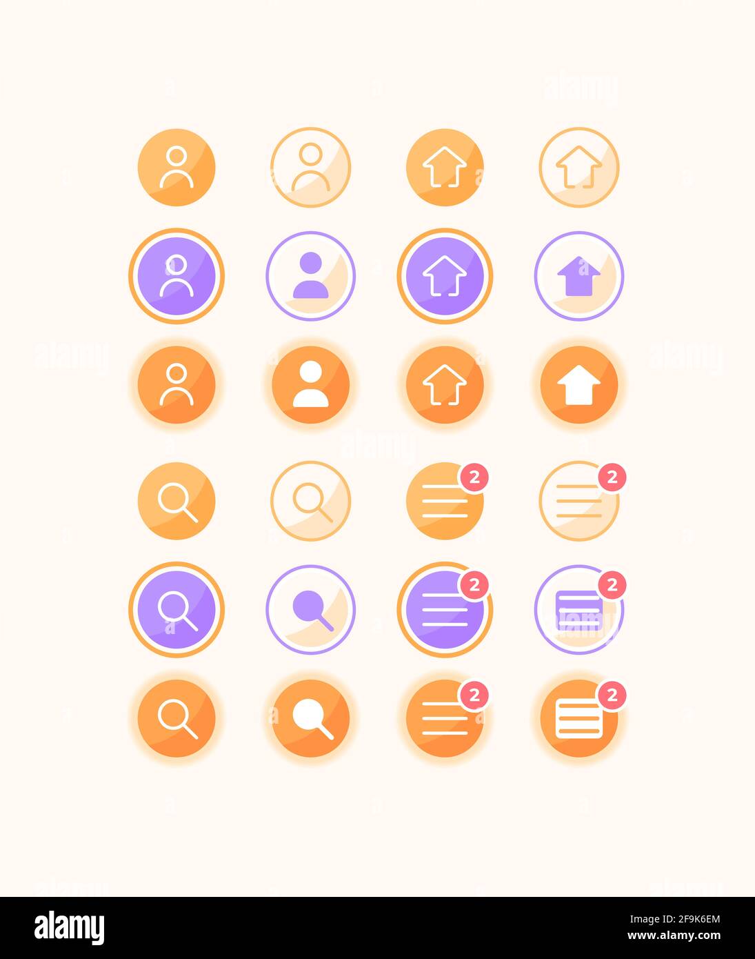 Settings options for user account UI elements kit Stock Vector Image ...