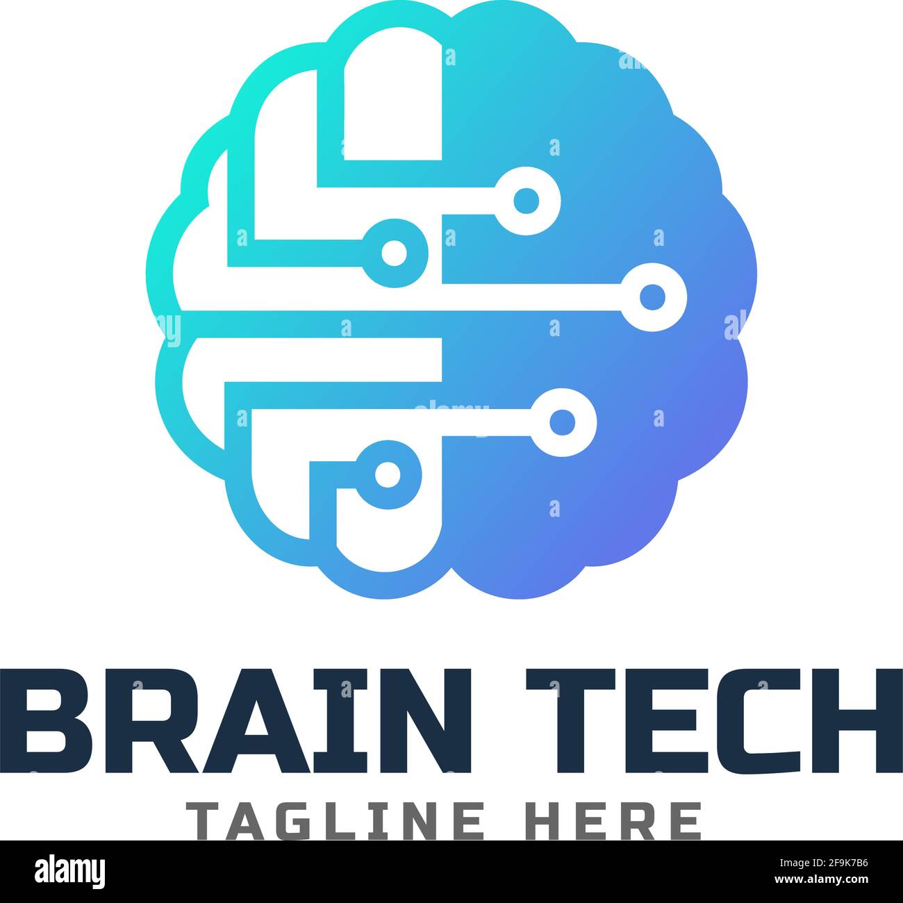 Logo Deisgn Vector Brain Stock Vector