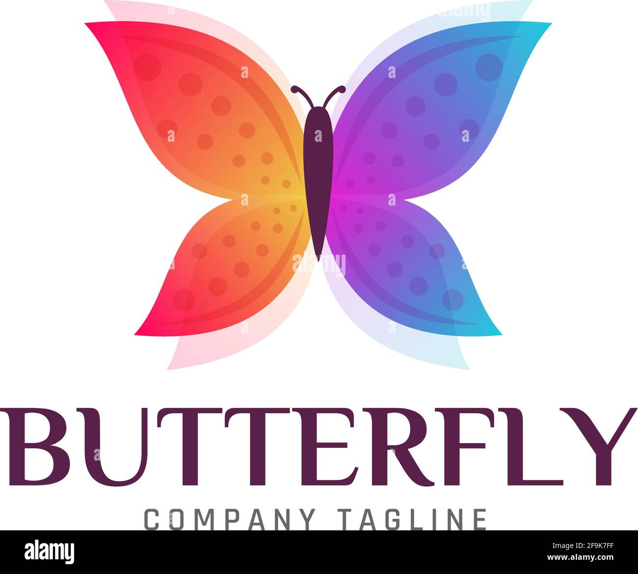 Logo Deisgn Vector Butterfly Stock Vector