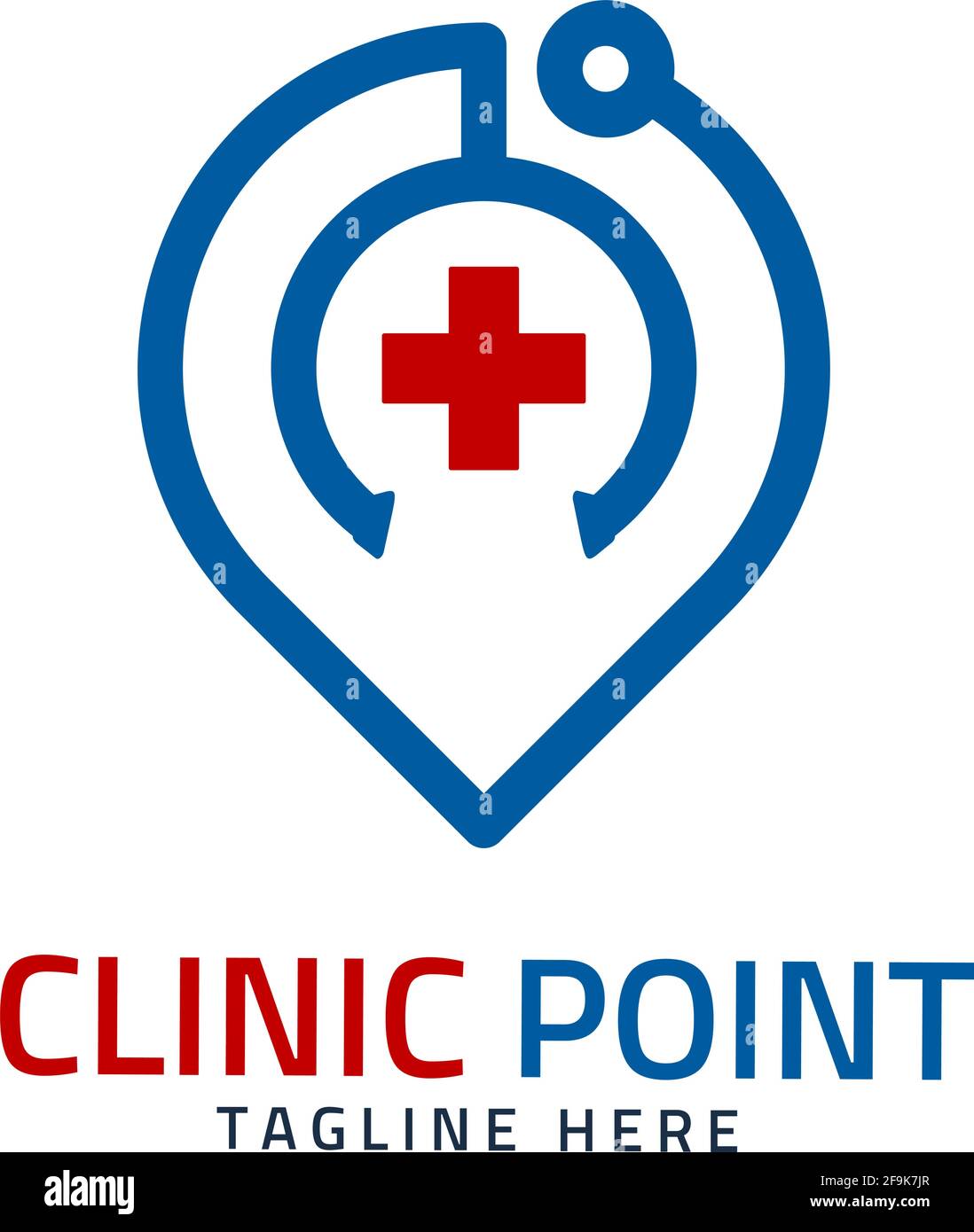 Logo Deisgn Vector Clinic Point Stock Vector