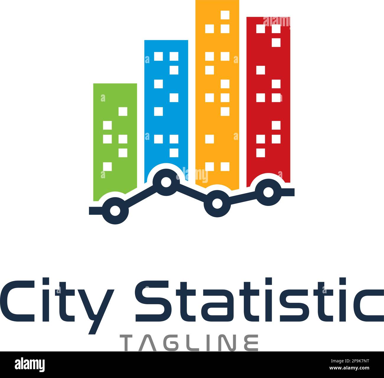 Logo Deisgn Vector City Statistic Stock Vector