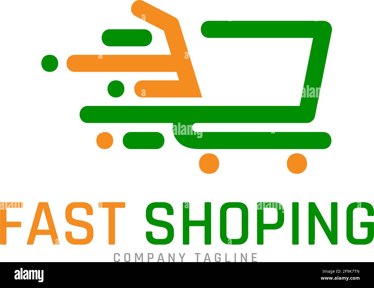 Logo Deisgn Vector Fast Shopping Stock Vector