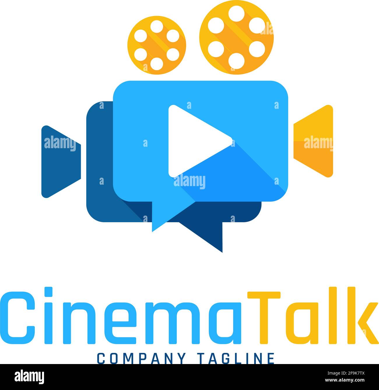 Logo Deisgn Vector Cinema Talk Stock Vector