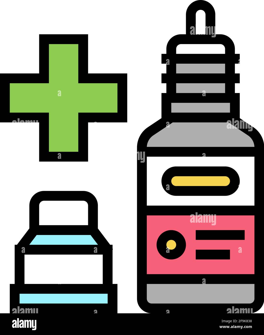 nasal or eye drops homeopathy color icon vector illustration Stock Vector