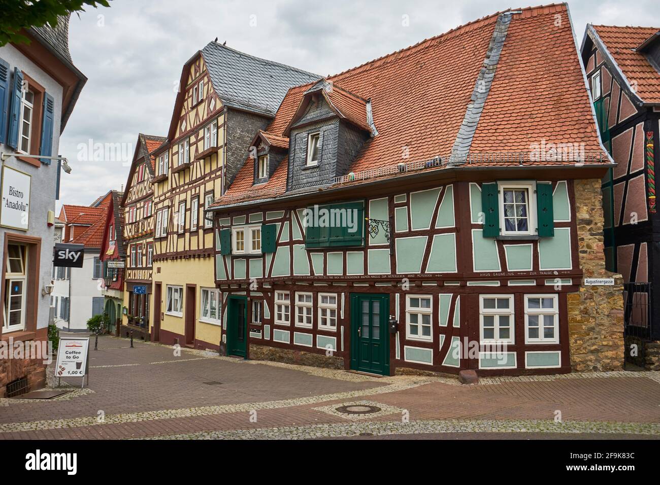 Fachwerkhäuser in der Altstadt von Friedberg, Hessen, Deutschland Stock Photo