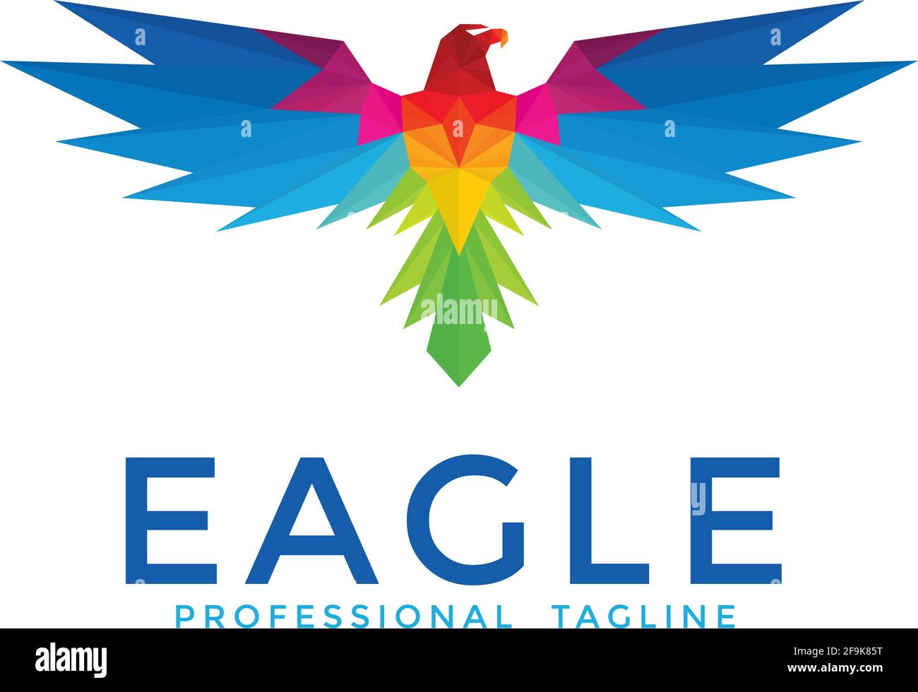 Logo Deisgn Vector eagle colorful Stock Vector