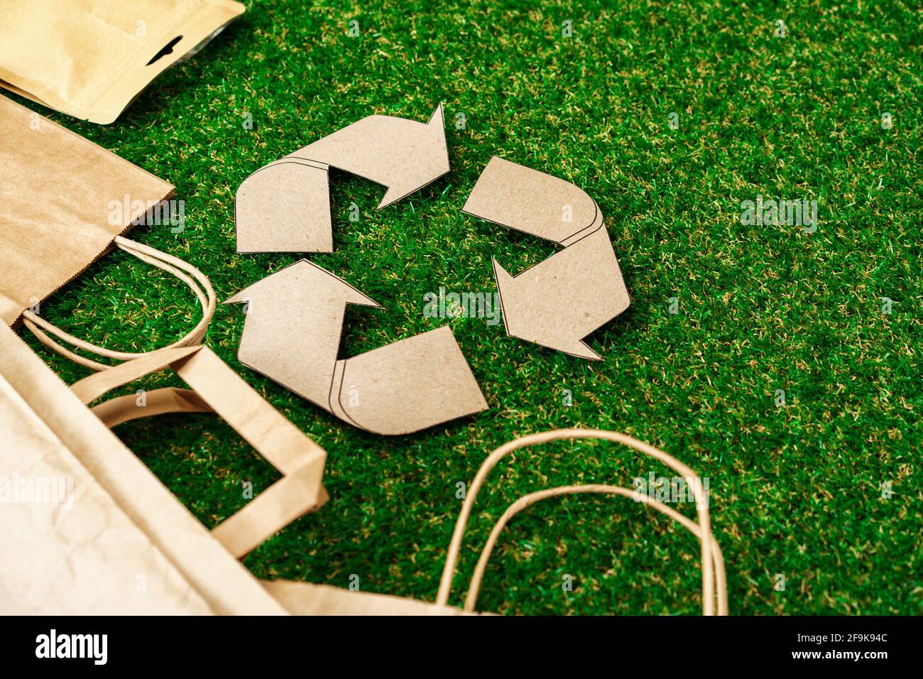 Craft paper eco bag, eco-friendly concept of consumption Stock Photo ...
