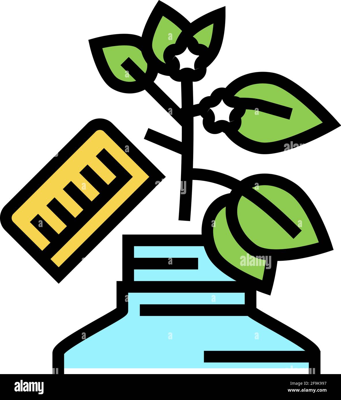 growing homeopathy plant color icon vector illustration Stock Vector ...
