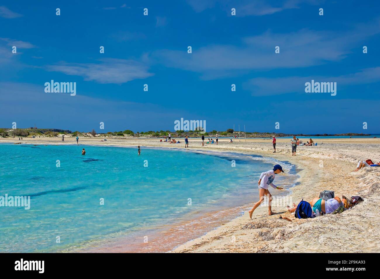 Elafonissi Beach in Chania region, Crete Stock Photo