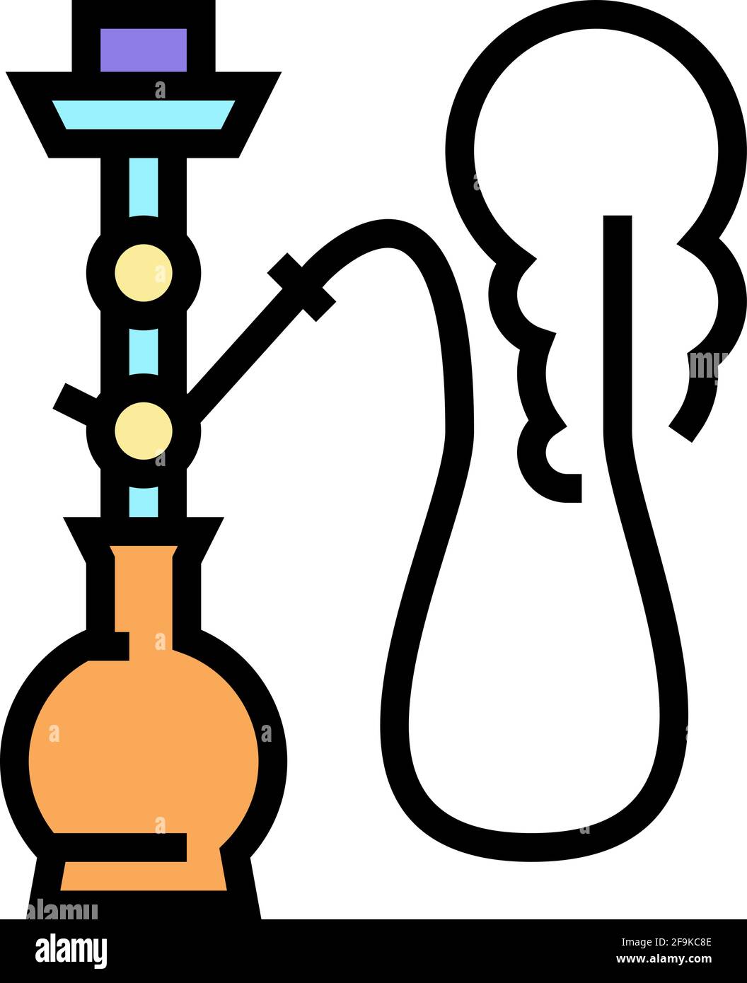 smoke hookah mens leisure color icon vector illustration Stock Vector ...