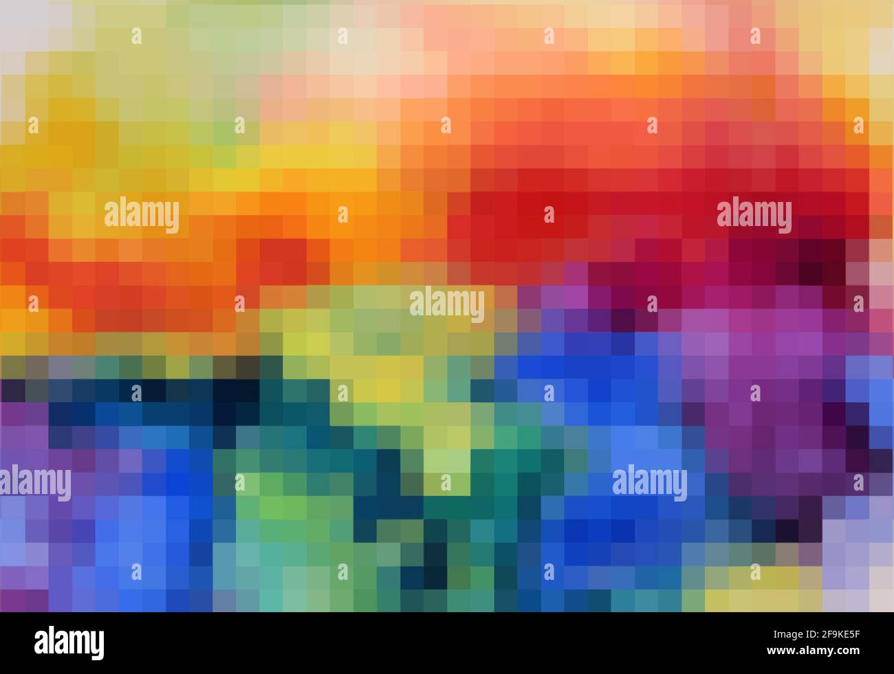 Abstract multicolored background from squares. Rainbow mosaic. Vector illustration Stock Vector