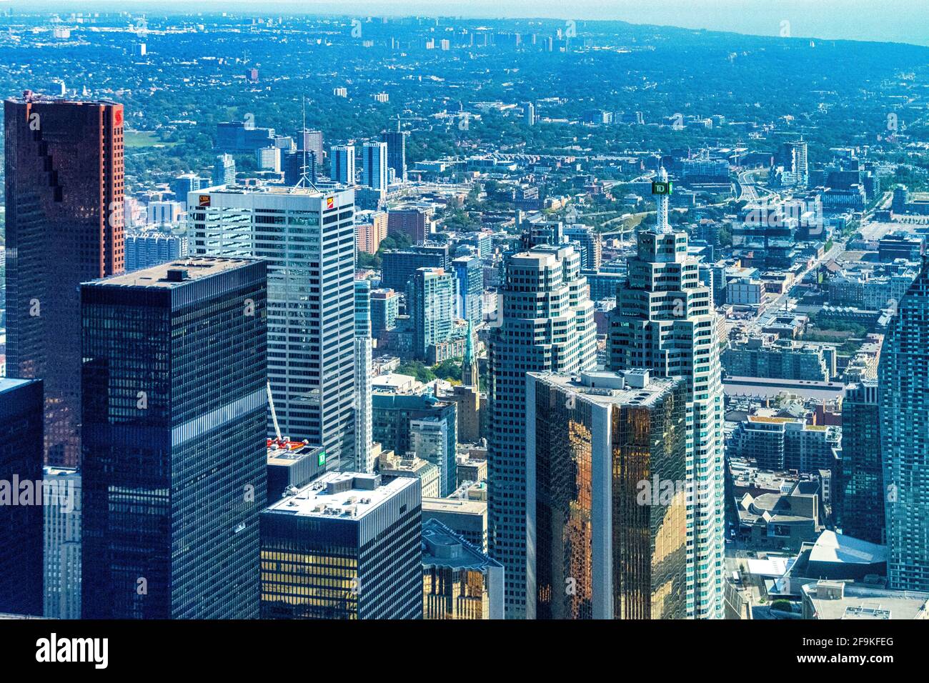 Toronto downtown district, aerial view, Canada Stock Photo
