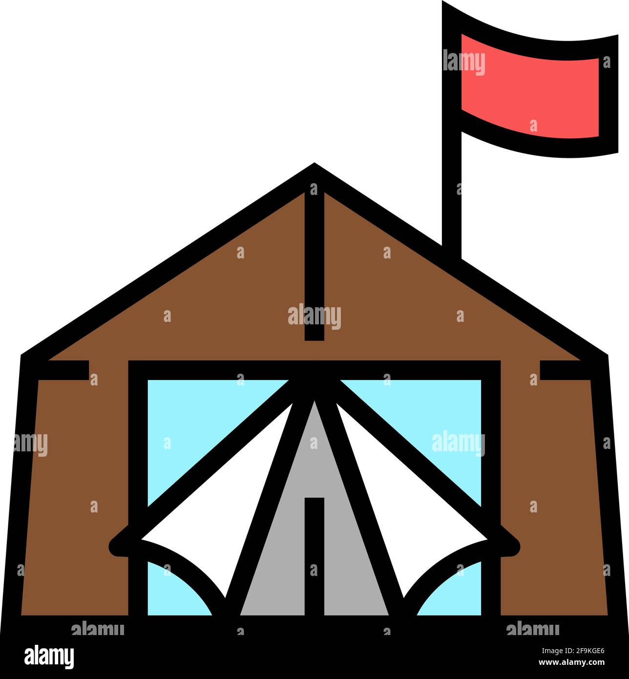 tent refugee color icon vector illustration Stock Vector Image & Art ...