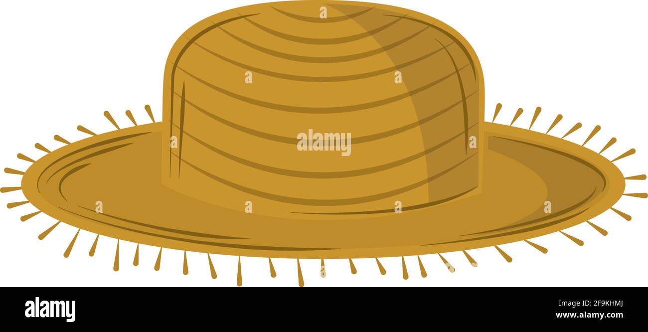 straw hat rustic isolated icon Stock Vector Image & Art Alamy