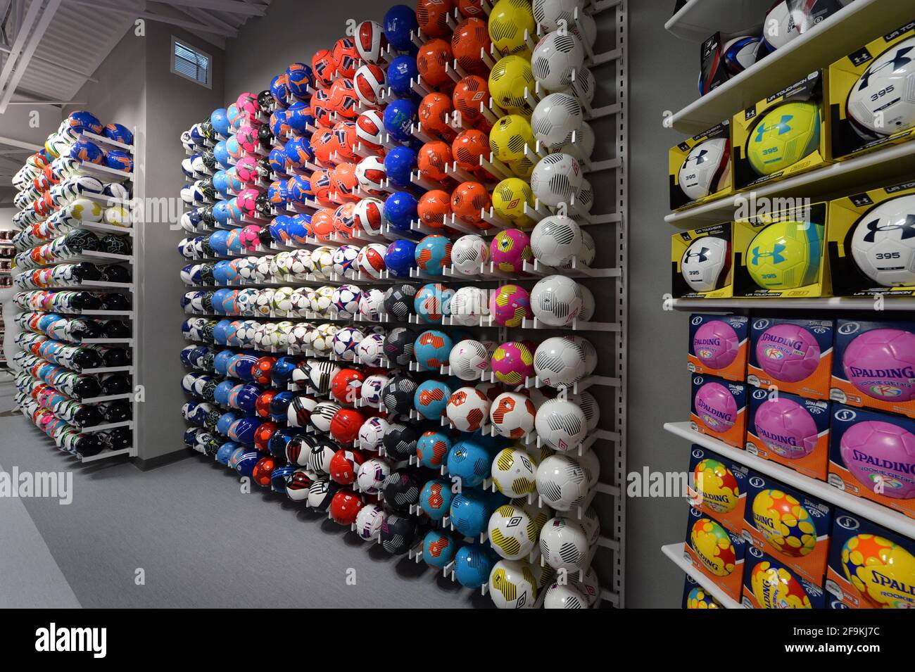soccer balls wall Stock Photo Alamy