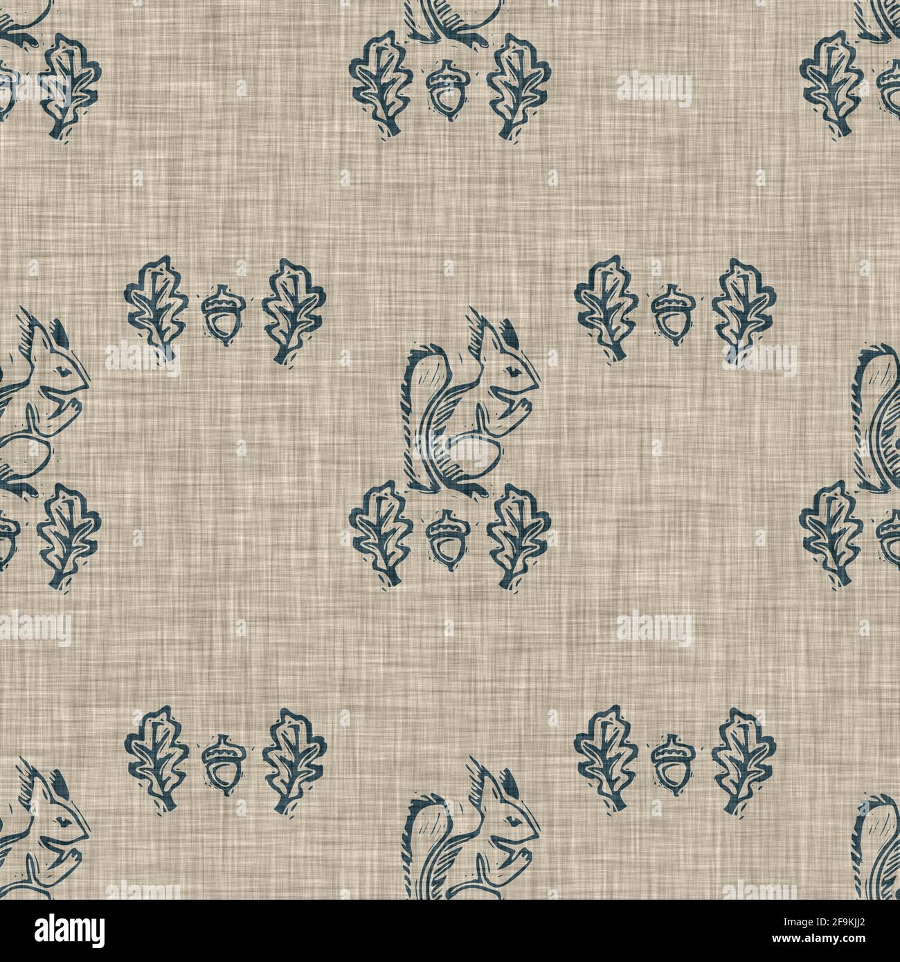 Squirrel Drawing Walnut Pattern Print Women Long Robe