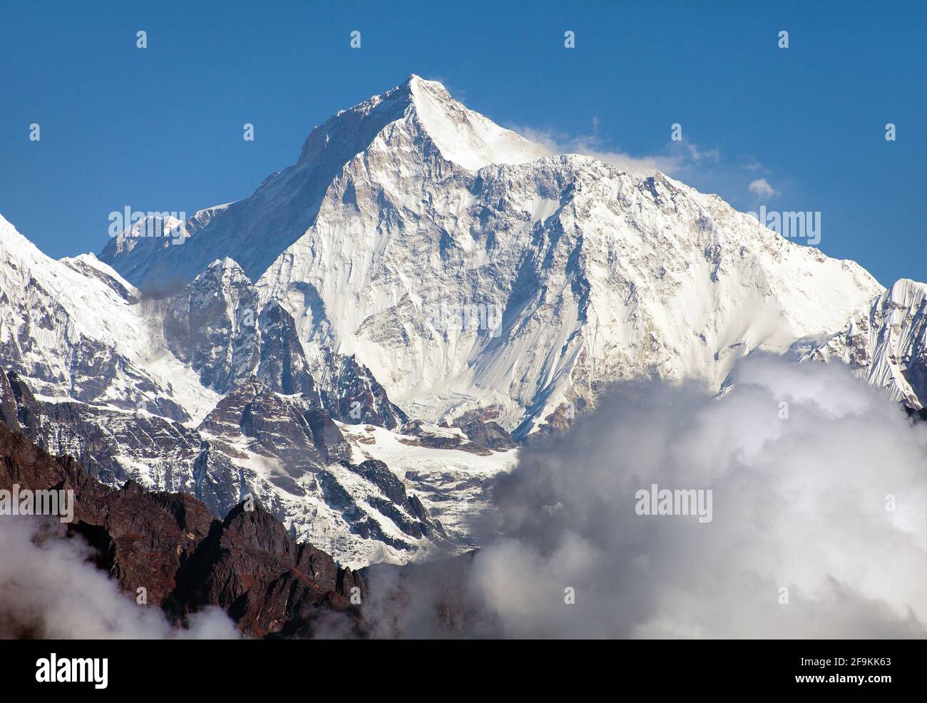 Mount Makalu, Nepal Himalayas, Makalu Barun national park, Nepal Himalaya mountains Stock Photo