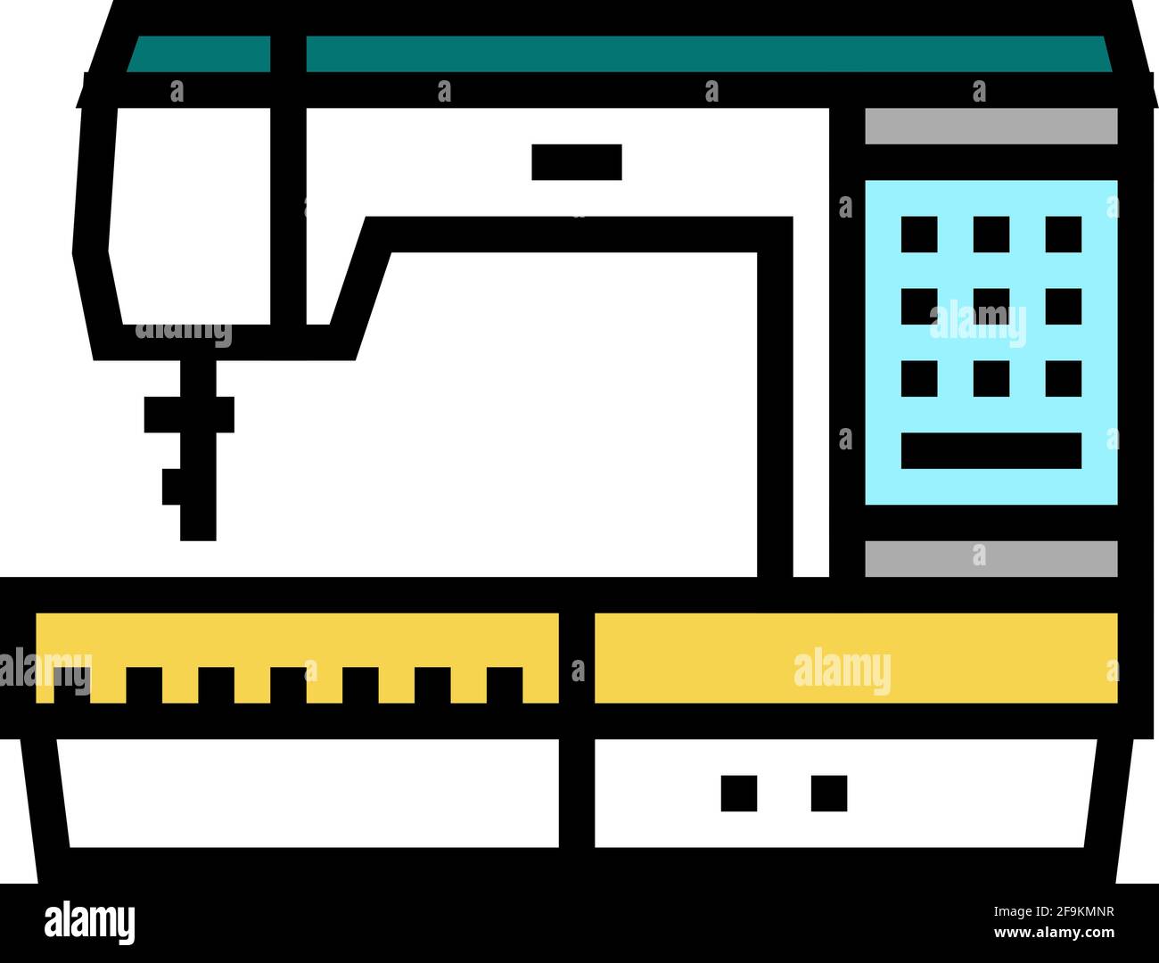 sewing machine textile equipment color icon vector illustration Stock ...