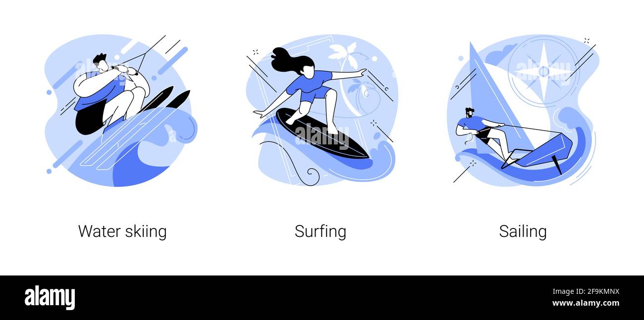 Water sport abstract concept vector illustrations Stock Vector Image ...