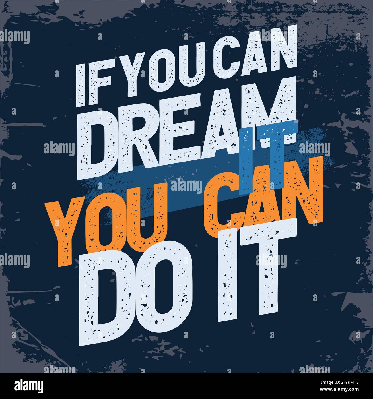 You can do it motivational poster Stock Vector