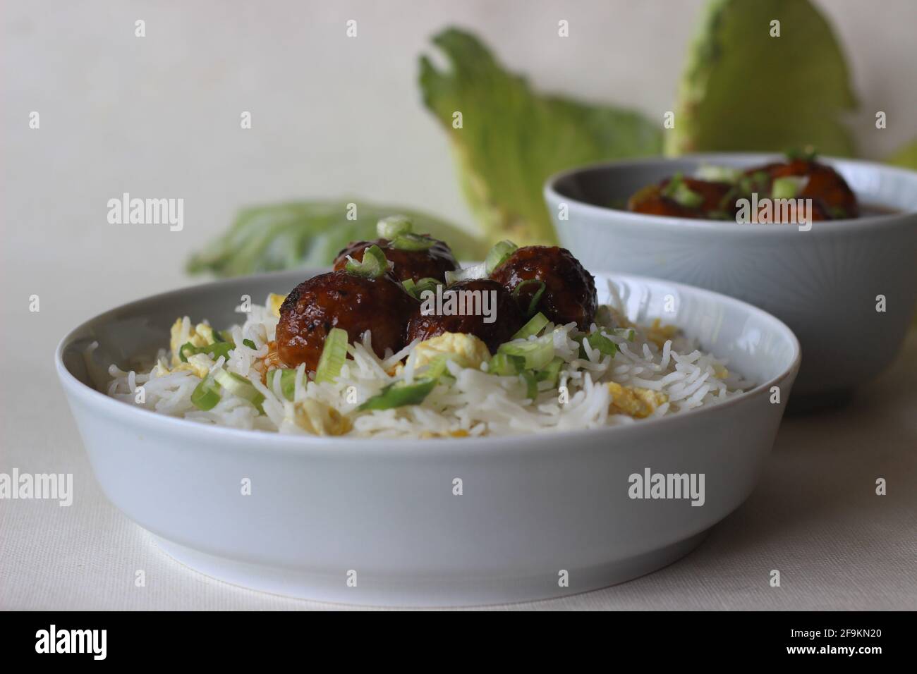Egg Spring Rice Steamed basmati rice with scrambled eggs and spring onions, called egg ...