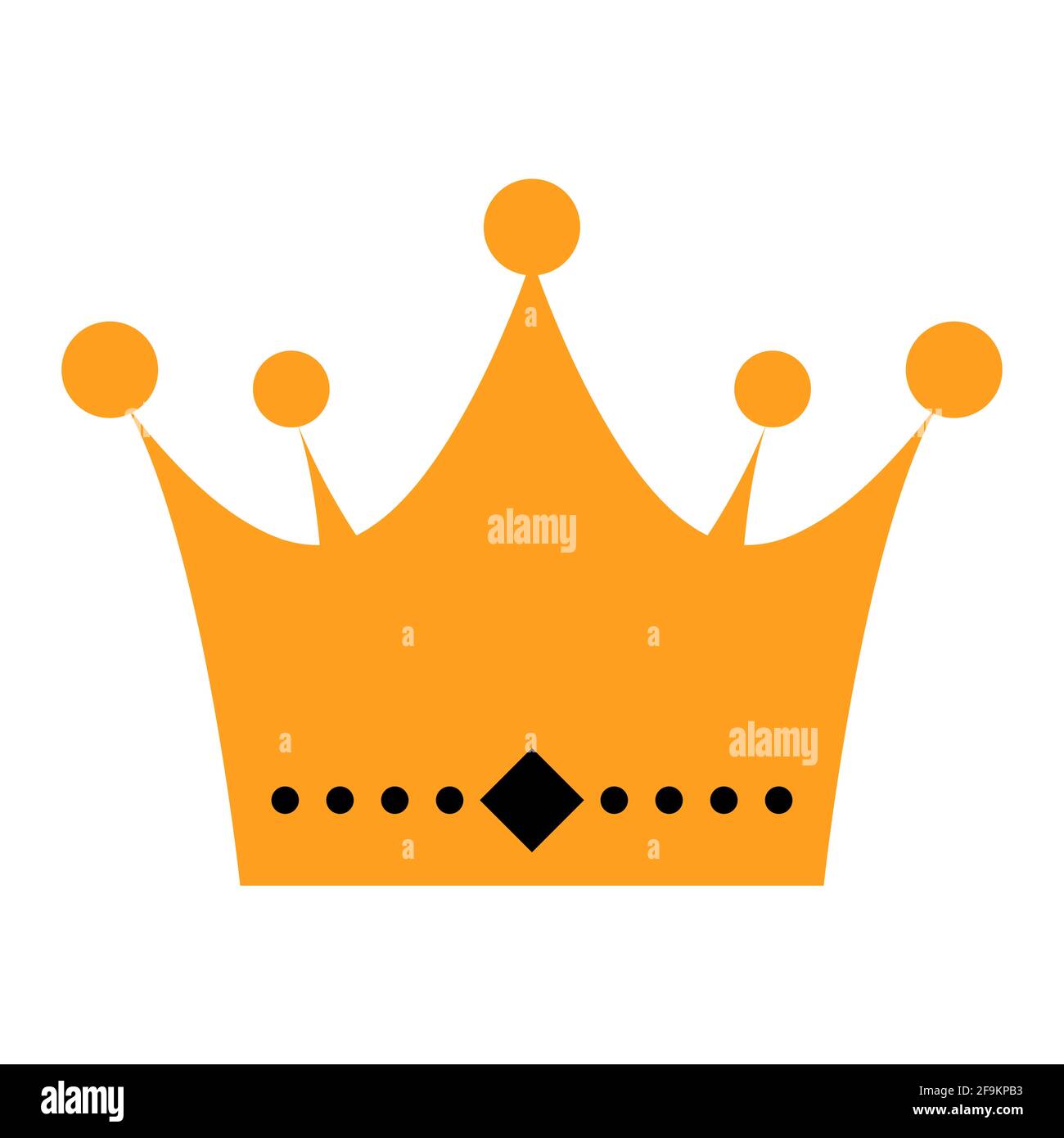 Crown flat vector icon isolated on white background. King sign ...