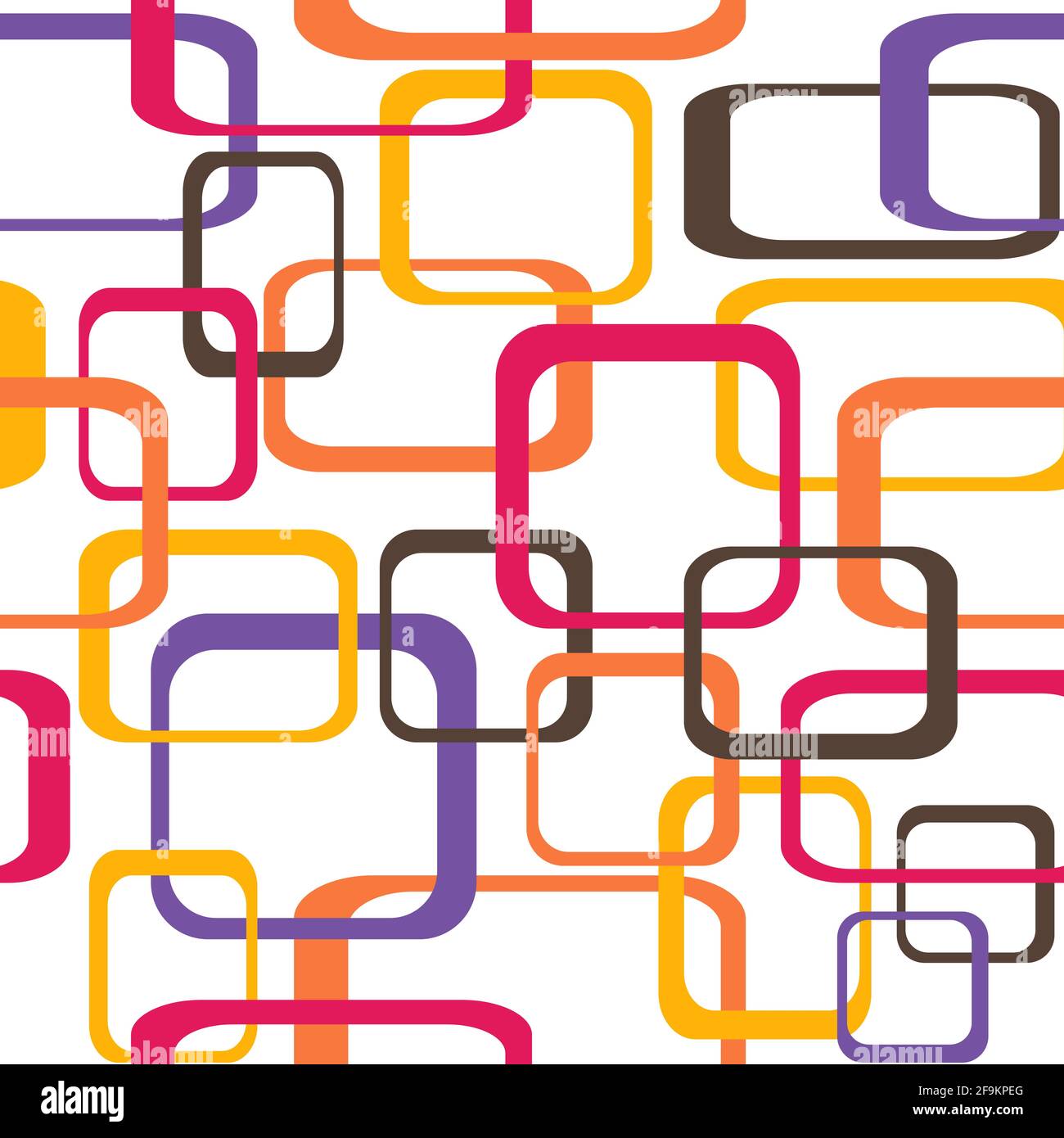 Retro seamless pattern background with squares - rounded Stock Vector ...