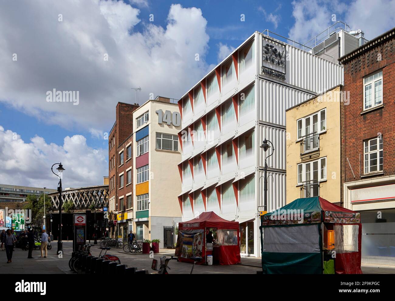 Exterior facade view on The Cut, Waterloo. StowAway Waterloo Hotel, London, United Kingdom Exterior facade view on The Cut, Waterloo. StowAway Waterloo Hotel, London, United Kingdom