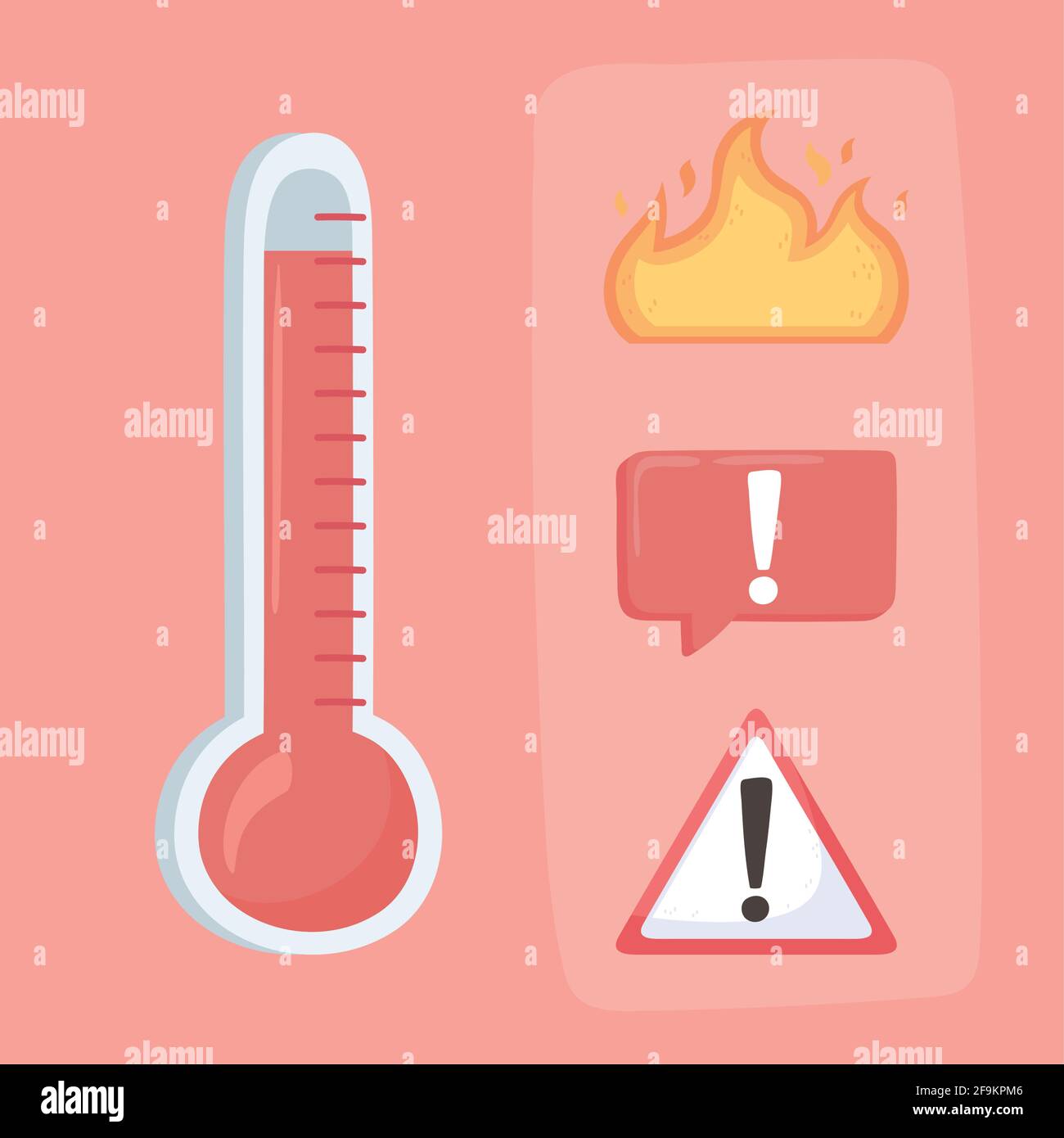 hot temperature climate warning set Stock Vector Image & Art Alamy