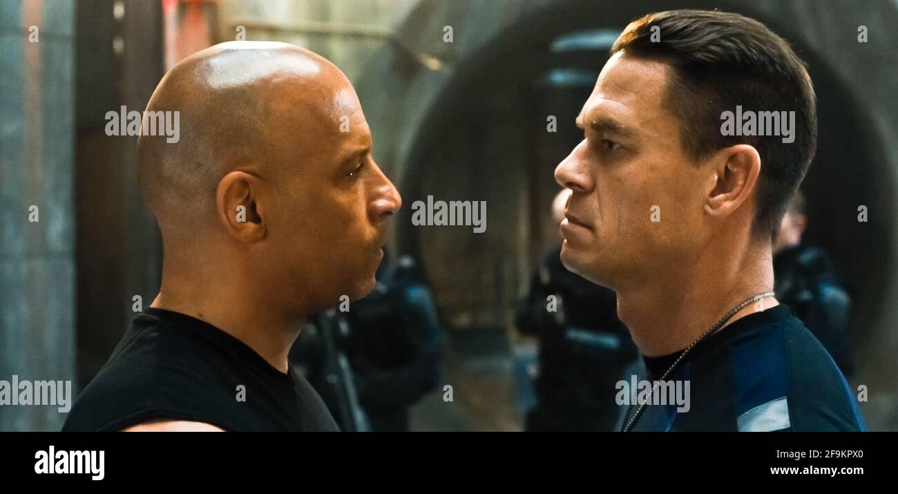 USA. Vin Diesel and John Cena in the (C)Universal Pictures new movie: F9 -  Fast & Furious 9 (2021). Ref: LMK110-J7021-080421 Supplied by LMKMEDIA.  Editorial Only. Landmark Media is not the copyright