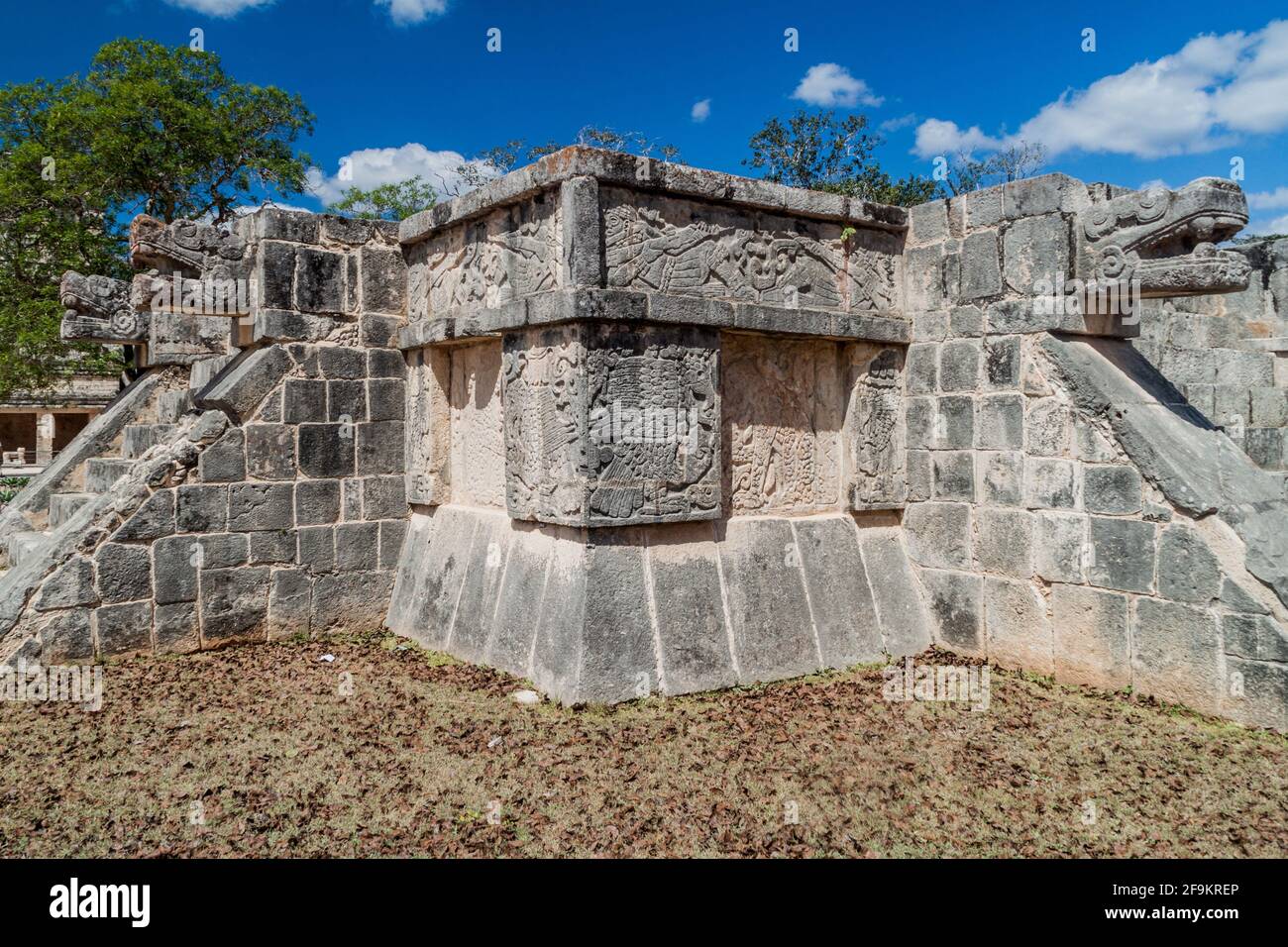 Venus Platform at the archeological site Chichen Itza, Mexico Stock Photo