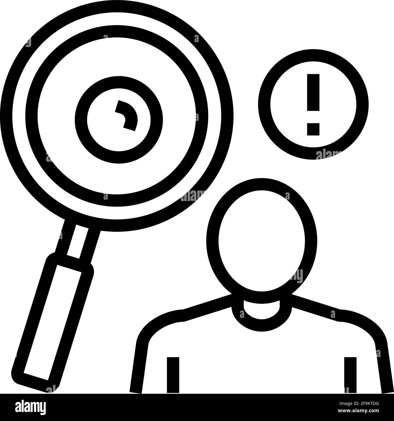 surveillance of moles line icon vector illustration Stock Vector Image ...