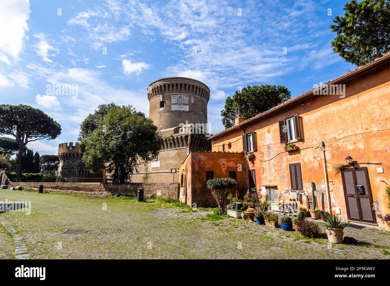 Castello di Giulio II in Ostia Antica - Rome, Italy Stock Photo
