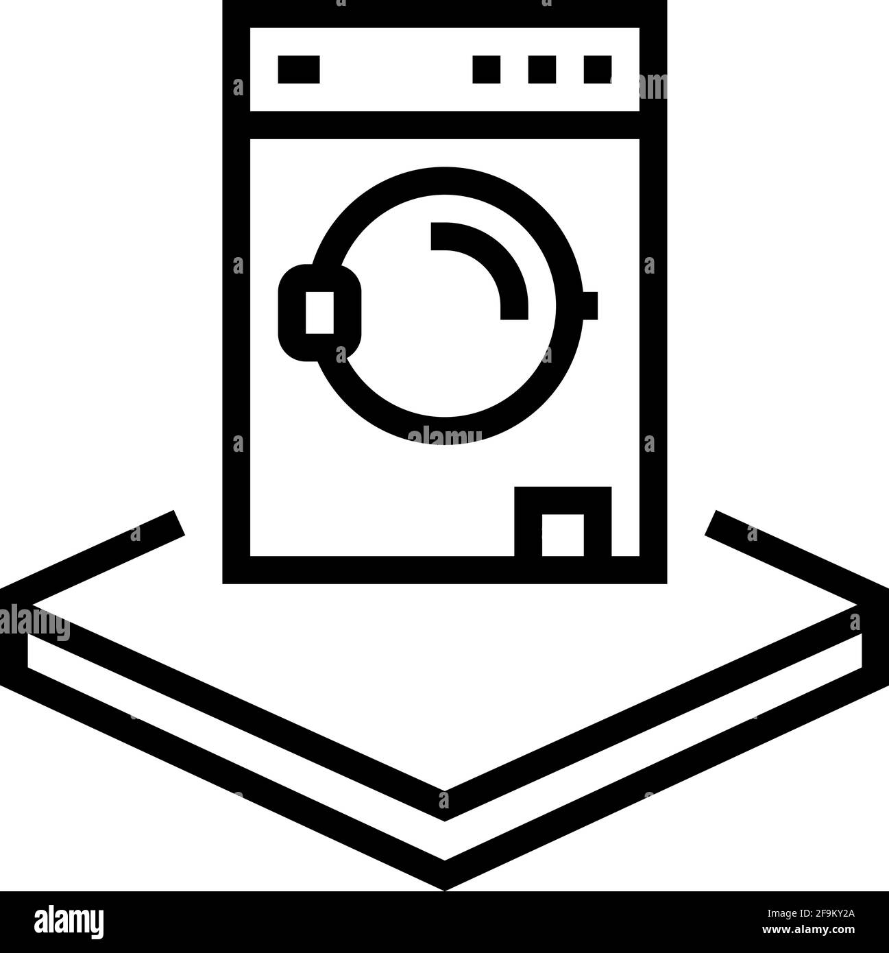 washing machine line icon vector illustration Stock Vector Image & Art ...