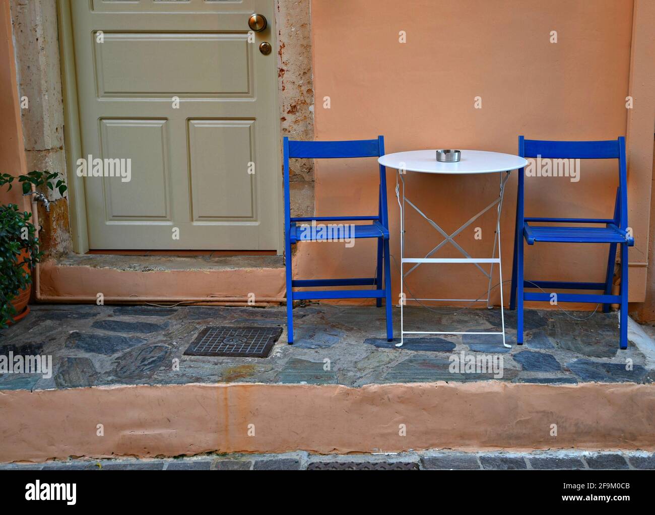 Chania Rural Traditional rural house picturesque entrance at the Old Town district ...