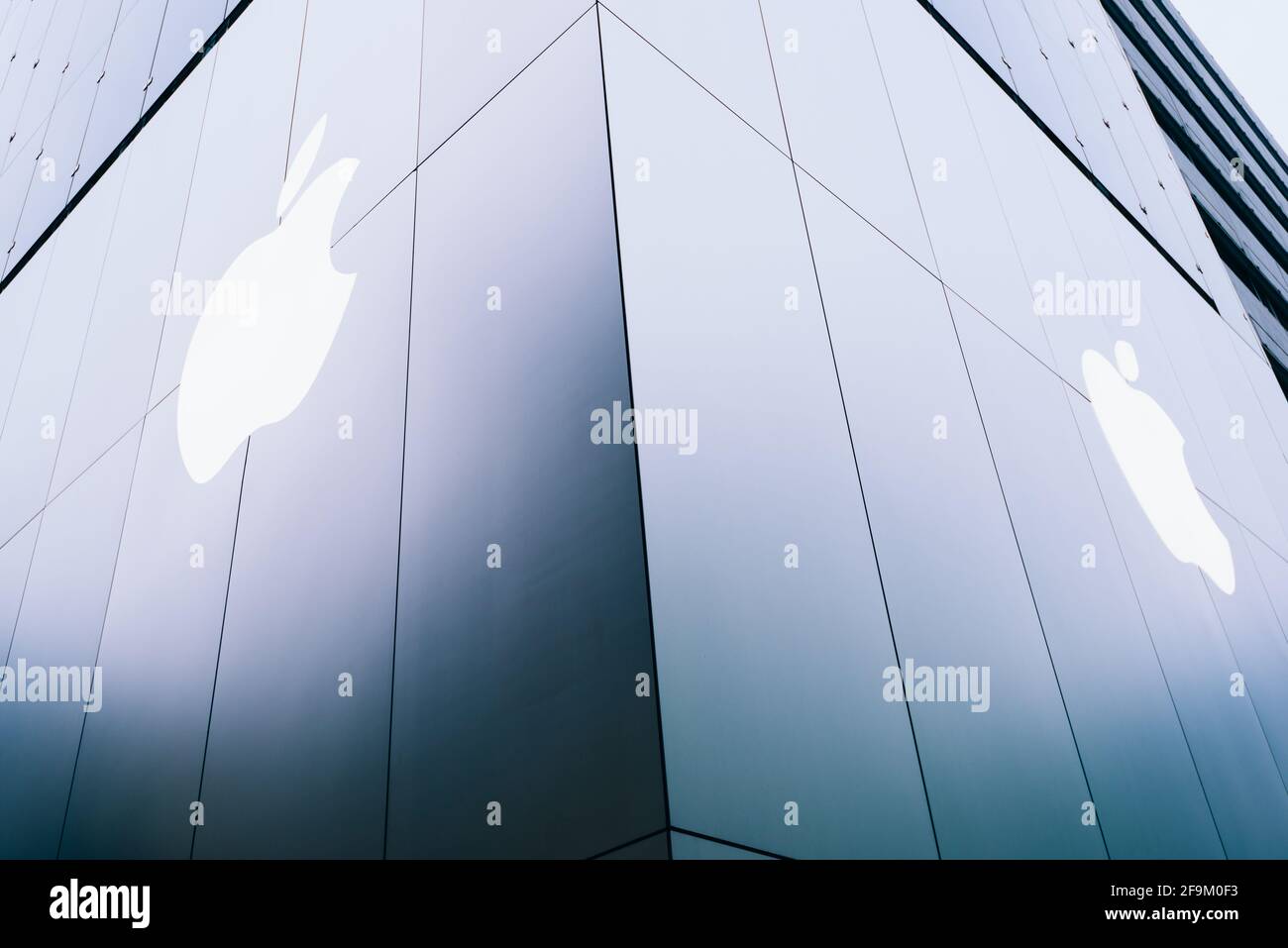 Tokyo, Japan - December 10, 2015: Japan, Tokyo, Ginza, Apple Store logo Stock Photo
