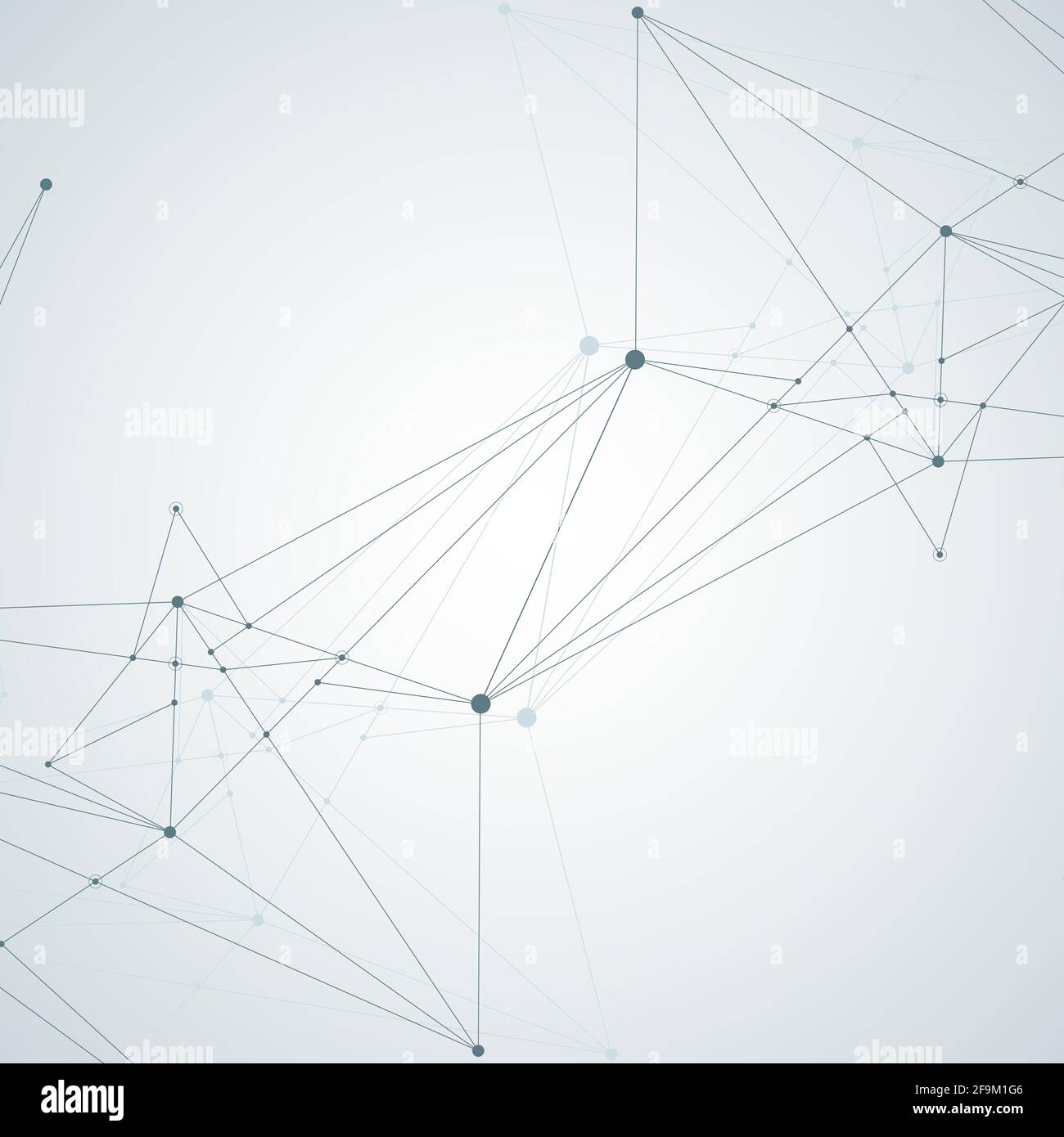 Abstract polygonal background with connected lines and dots. Minimalistic geometric pattern. Molecule structure and communication. Graphic plexus Stock Photo