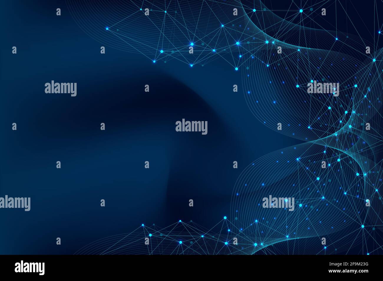 Abstract polygonal background with connected lines and dots. Minimalistic geometric pattern. Molecule structure and communication. Graphic plexus Stock Photo
