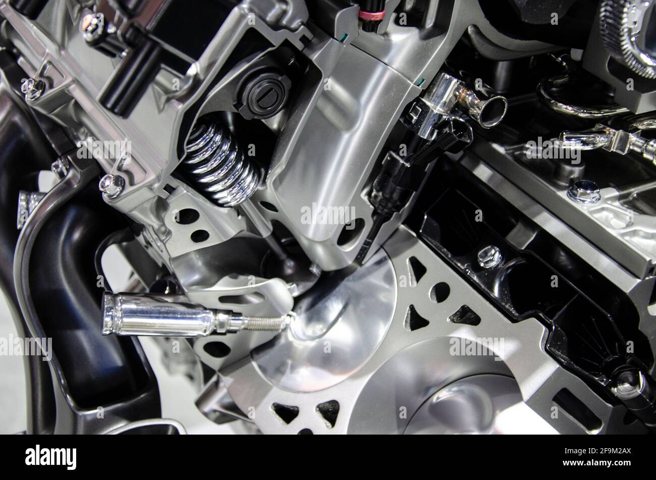 Cutaway engine - Chevrolet 1.5 liter Ecotec four-cylinder Stock Photo