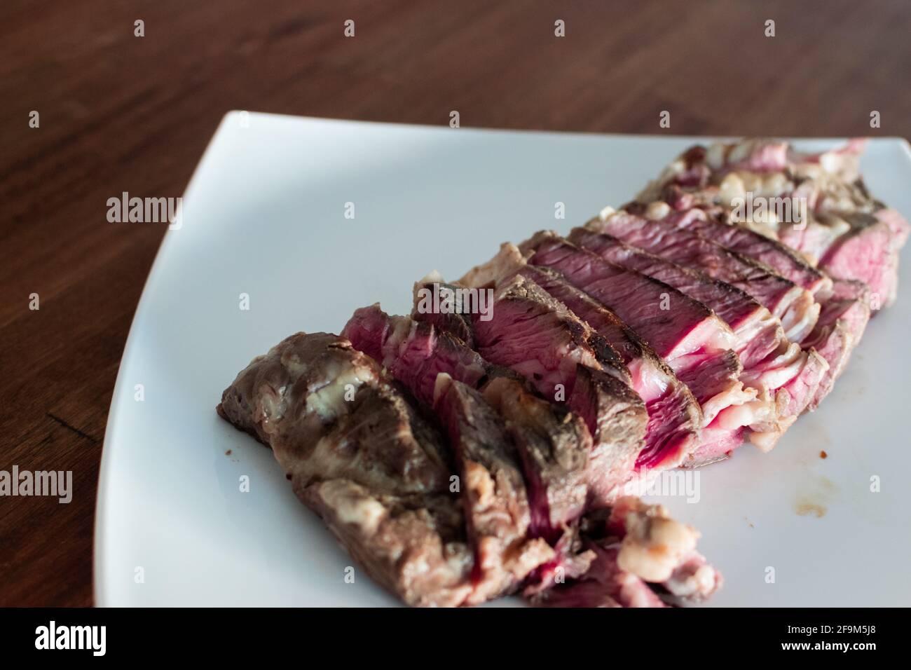 sous vide rib eye steak Stock Photo Alamy