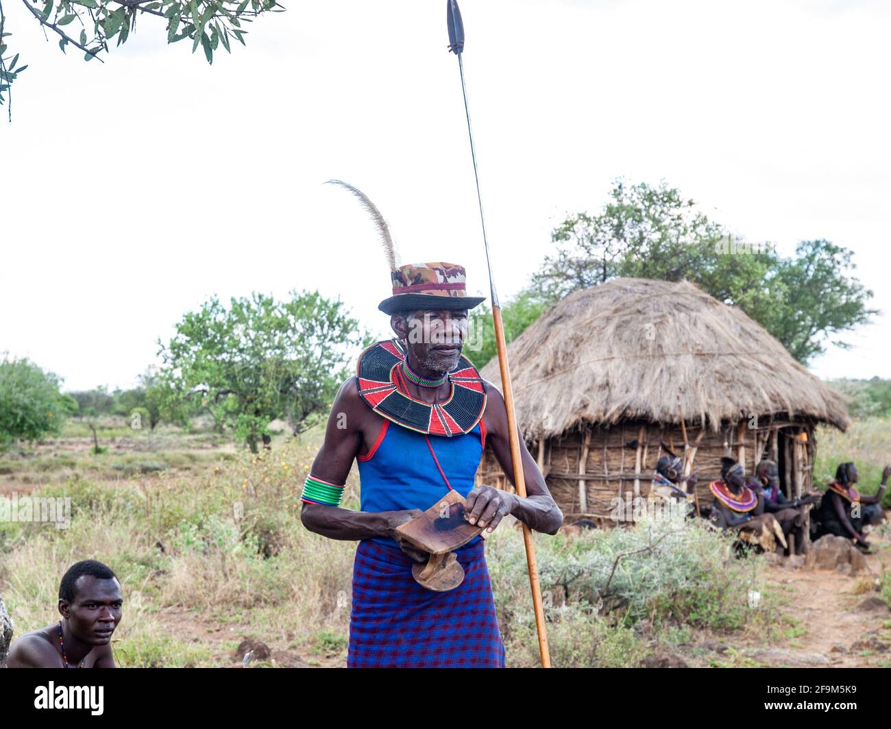 Tribal chief posing in village. The Pokot people (also spelled Pökoot ...