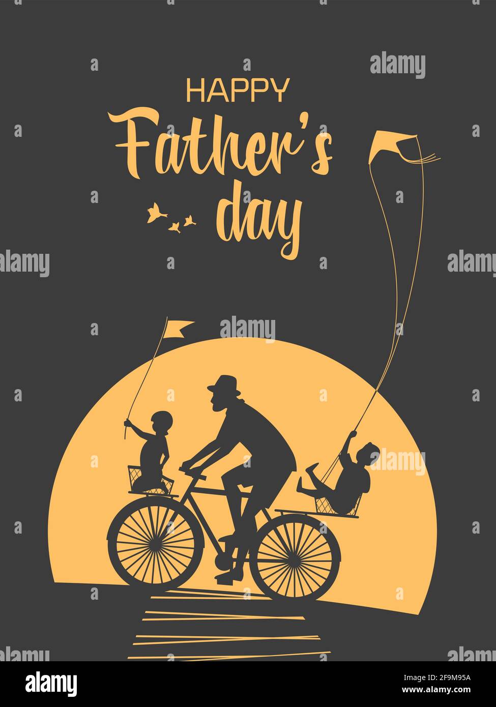 Happy Fathers day vector poster Stock Vector