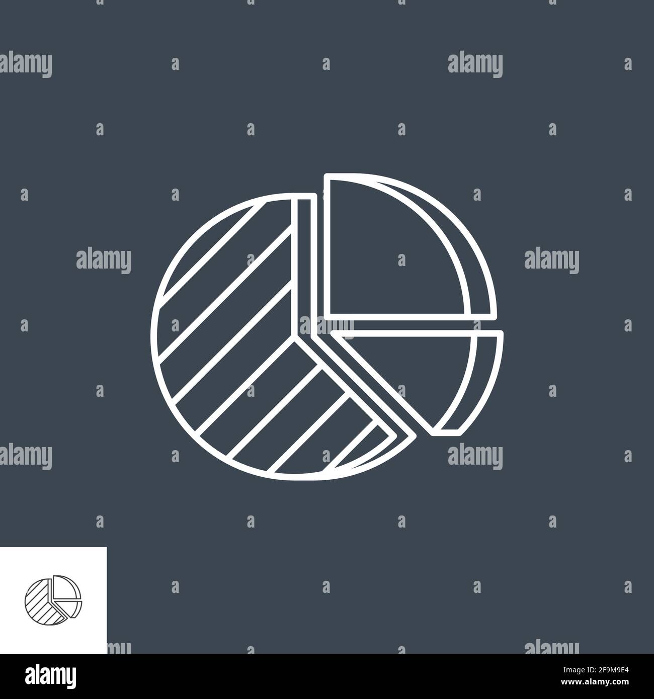 Pie Chart Related Vector Line Icon Stock Vector Image & Art - Alamy