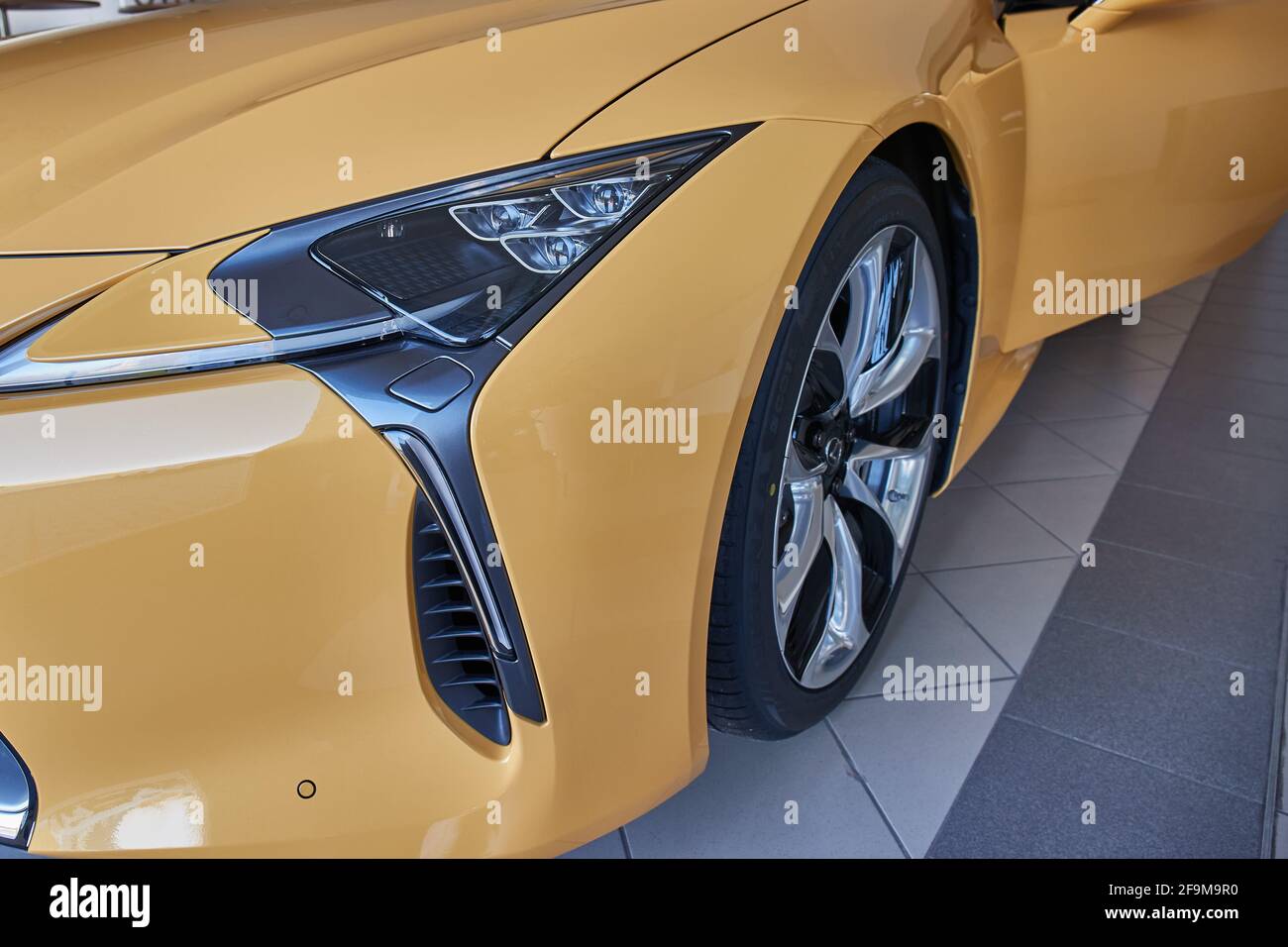 Lexus LC 500 luxury coupe detail Stock Photo
