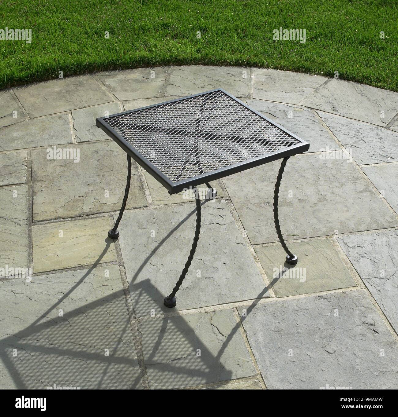 Outdoor furniture on stone patio, Pennsylvania, USA Stock Photo Alamy