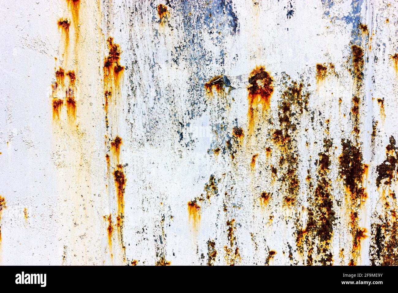 Metal corrosion process. Texture of an old rusty metal sheet. The ...