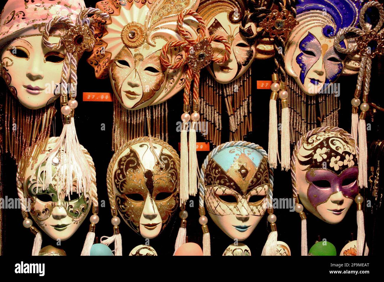 Masks for sale in Venice, Italy. Stock Photo