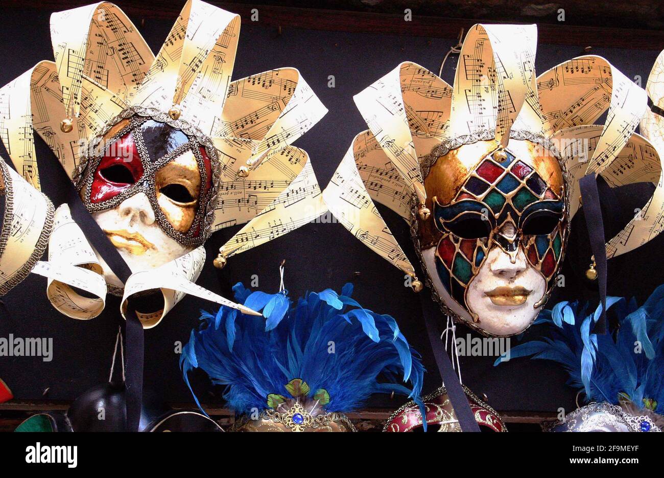 Masks for sale in Venice, Italy. Stock Photo