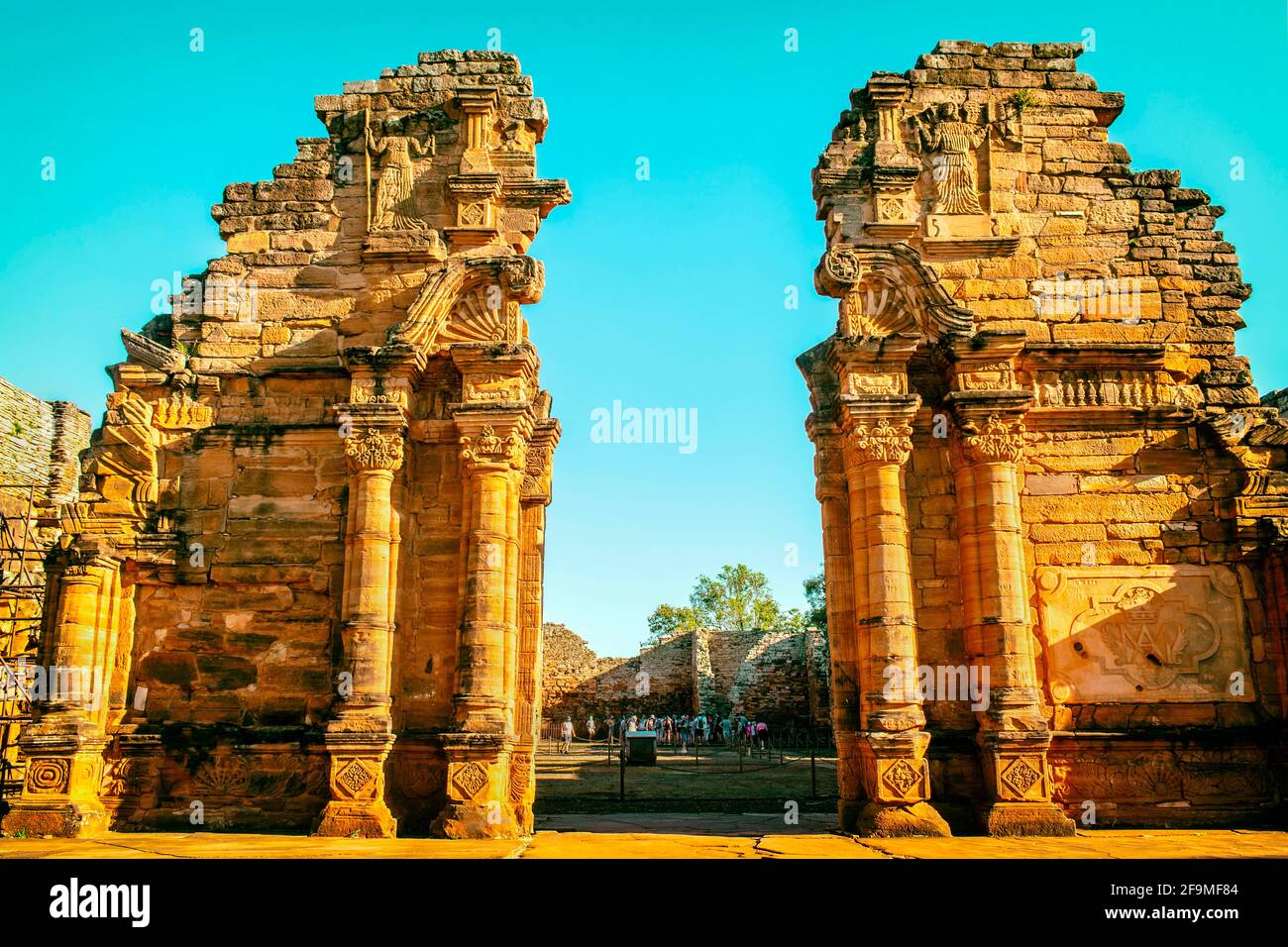 Ruins of San Ignacio, Misiones, Argentina. Stock Photo